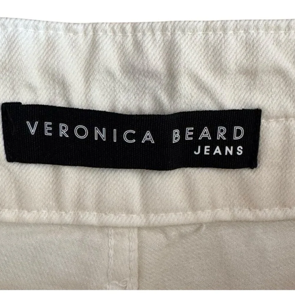 VERONICA BEARD Women's Sz 24 Blake Classic High Rise Straight Jeans in Ecru - Picture 5 of 10